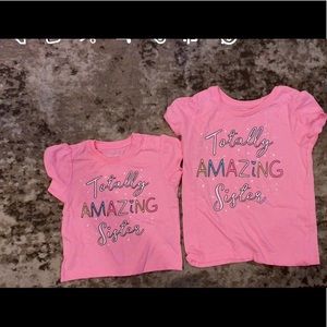 Sister set! 0-3 and 24-36 month sister t shirts!